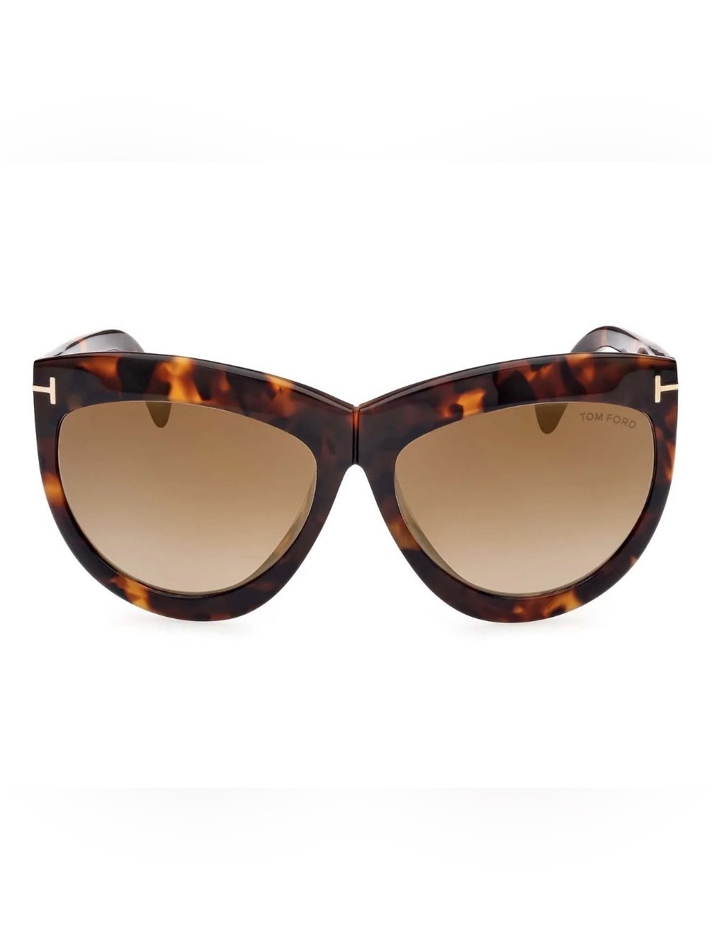 Tom Ford Eyewear Doris Cat Eye Mirrored Sunglasses Tortoise New With Case Italy